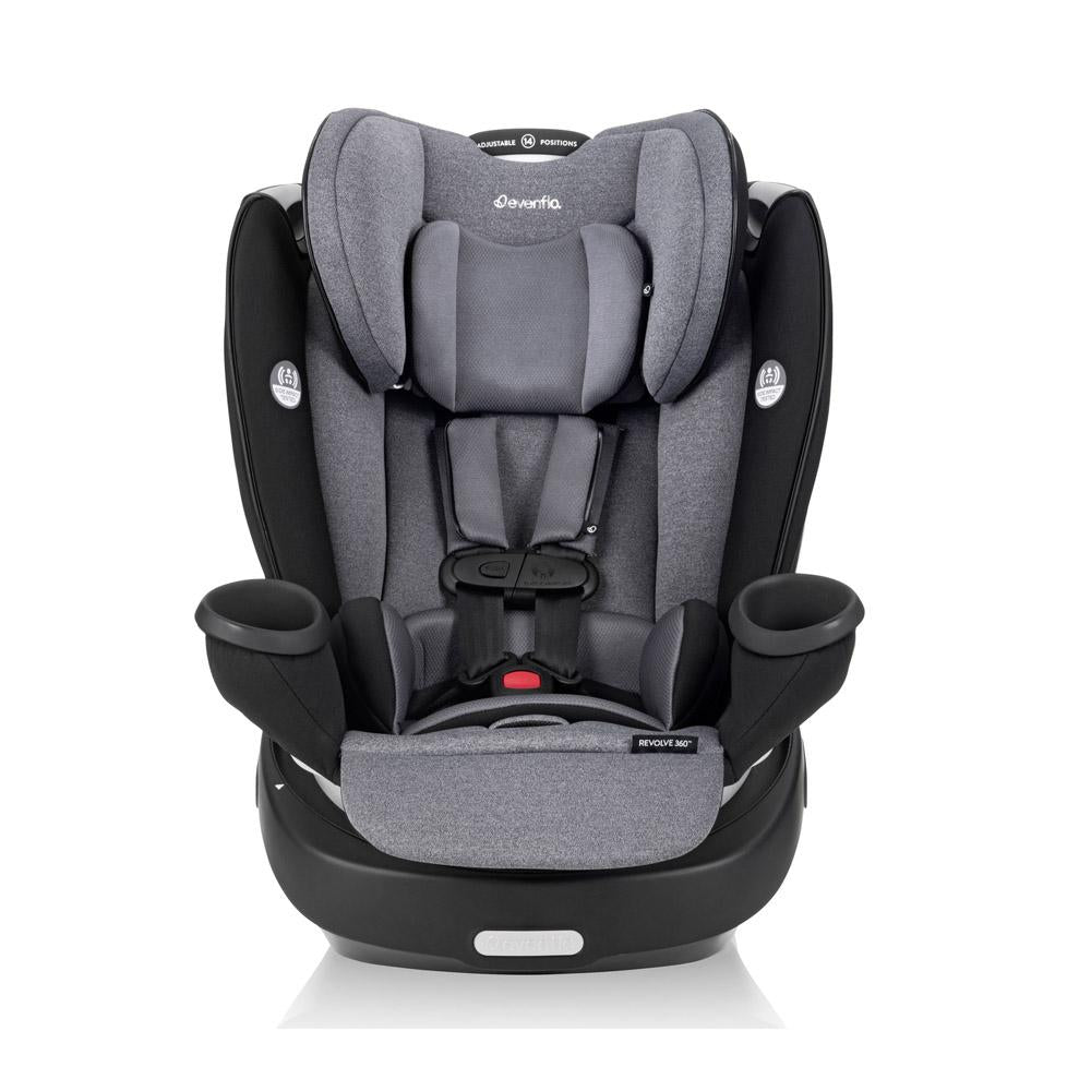 Evenflo Gold Revolve360 Rotational All-in-One Convertible Car Seat - Moonstone Gray / Onyx Black