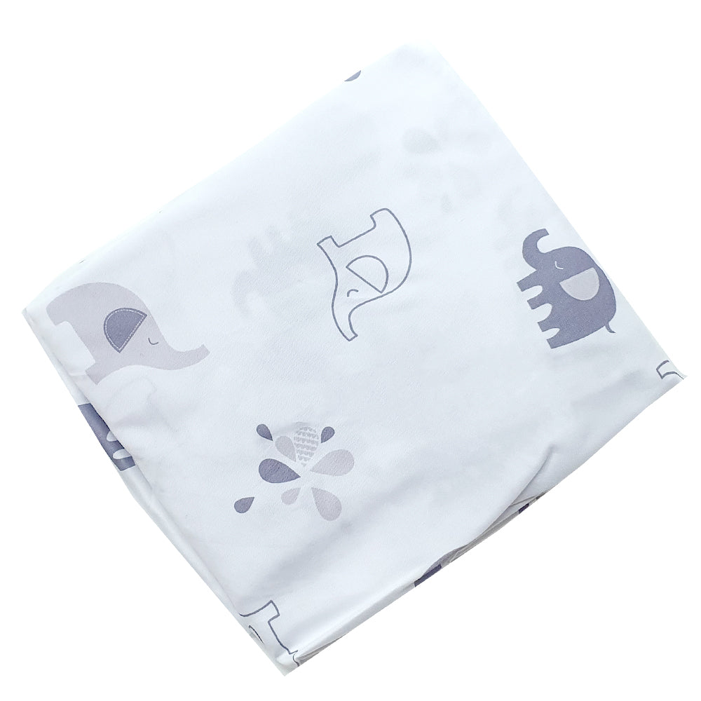 Happy Cot 100% Polyester Fitted Sheet - Elephant Games (N17)