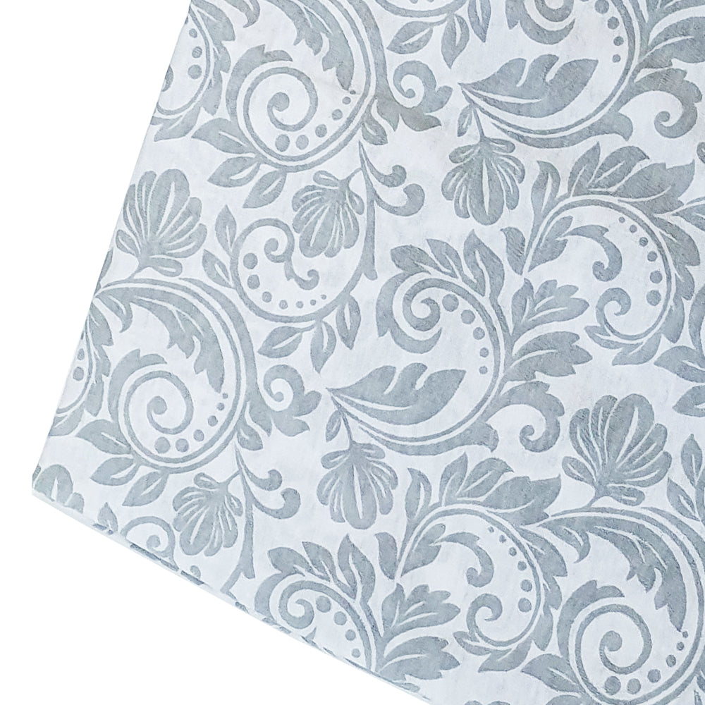 Happy Cot 100% Cotton Fitted Sheet - Grey Flower