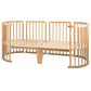Happy Cot Happy Forever 7-in-1 Convertible Oval Baby Cot - Natural / White