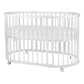 Happy Cot Happy Forever 7-in-1 Convertible Oval Baby Cot - Natural / White