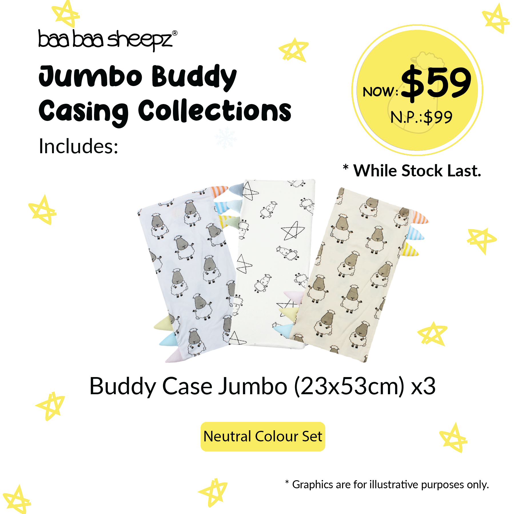 Baa Baa Sheepz Jumbo Buddy Casing Collections