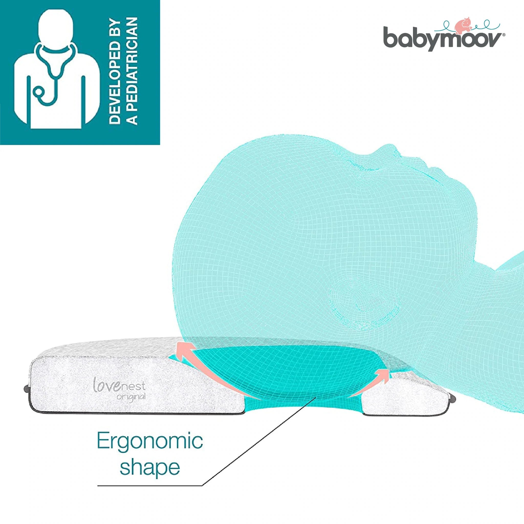 Babymoov Lovenest Original Flat Head Baby Pillow