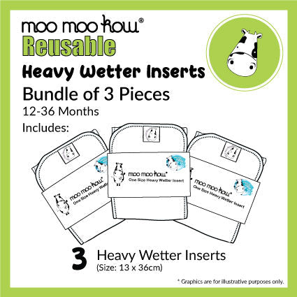 One Size Microfibre Insert - 3 Pack Deal