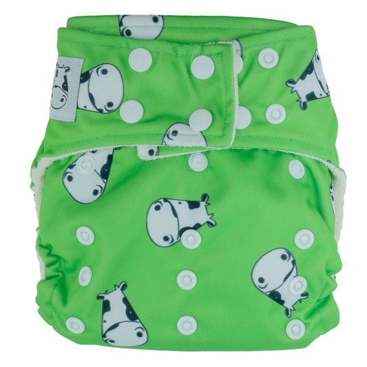 BAMBOO Cloth Diaper One Size Snap - Lucky Kow