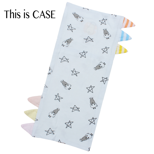 Bed-Time Buddy™ Case Small Star & Sheepz Blue with Color & Stripe tag - Medium