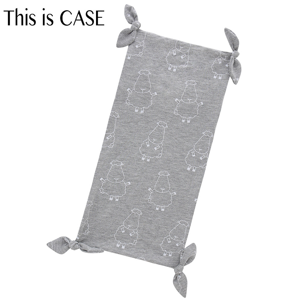 Bed-Time Buddy Case Big Sheepz Grey with Knot Grey - Medium