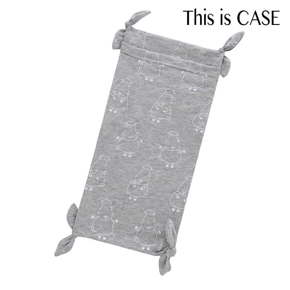 Bed-Time Buddy Case Big Sheepz Grey with Knot Grey - Medium