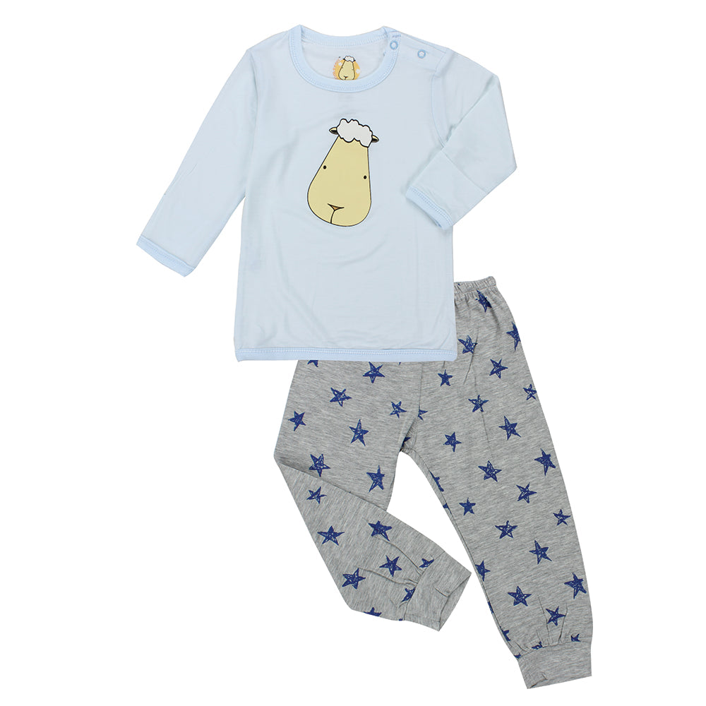 Pyjamas Set Big Face Blue + Blue Star Grey