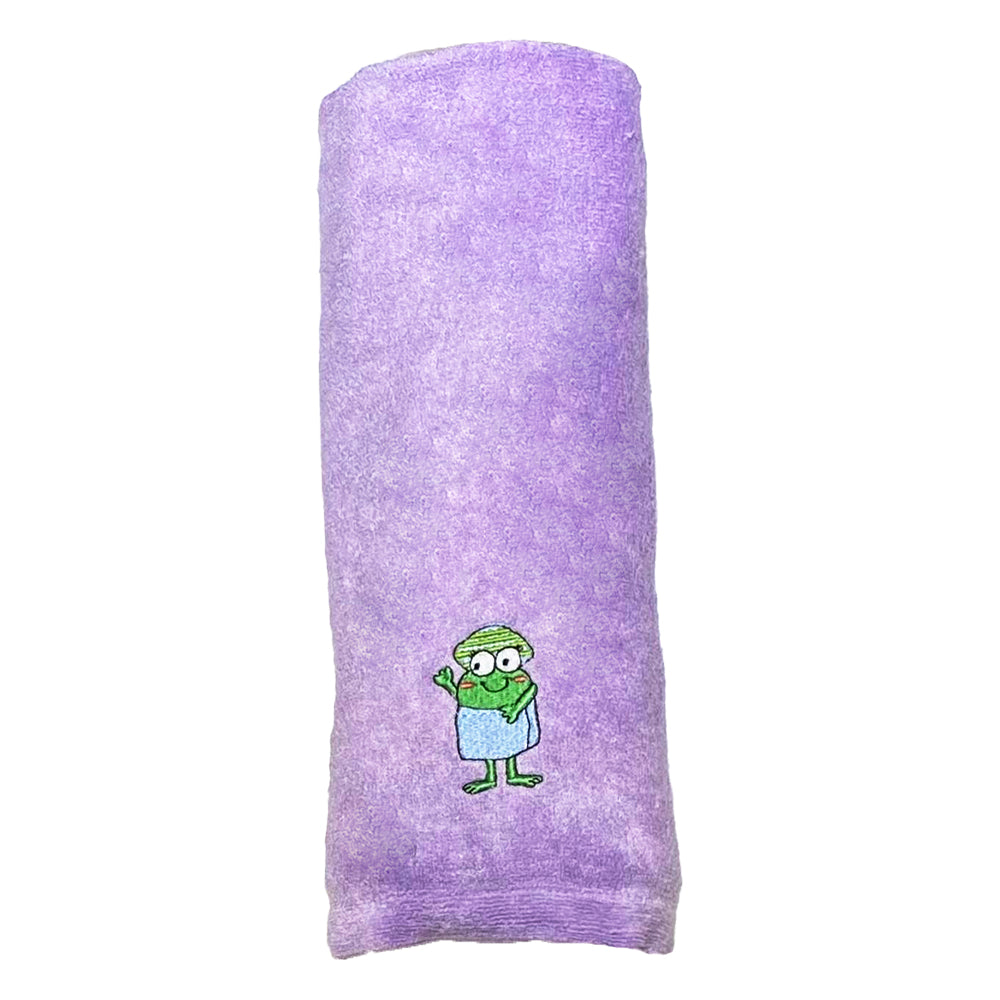 CrokCrokFrok Bamboo Towel for Kids & Adult - Purple - Large