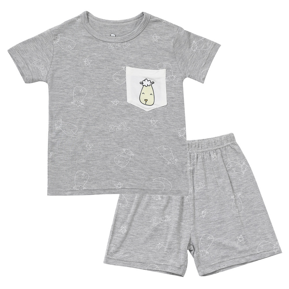 Short Sleeve Shirt Sweet Dreams Baa Baa Grey + Shorts Sweet Dreams Baa Baa Grey