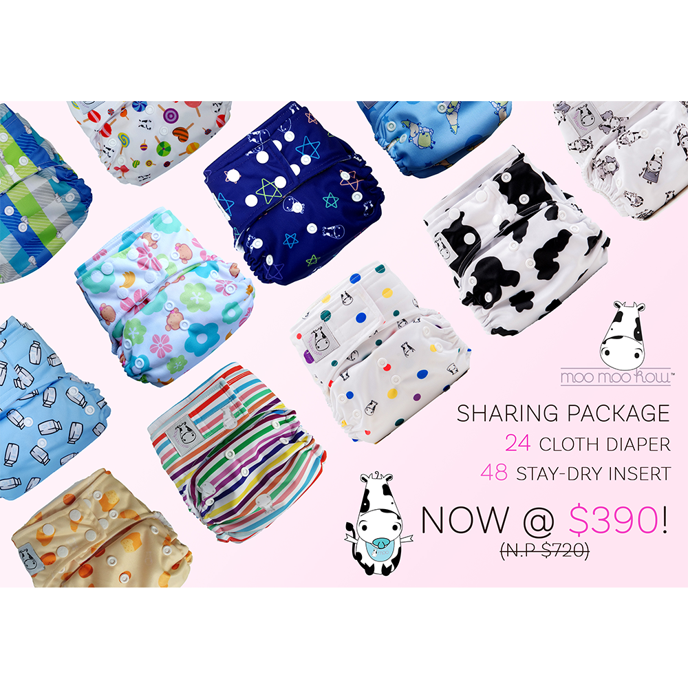 Sharing Package - 24 Moo Moo Kow® Diapers
