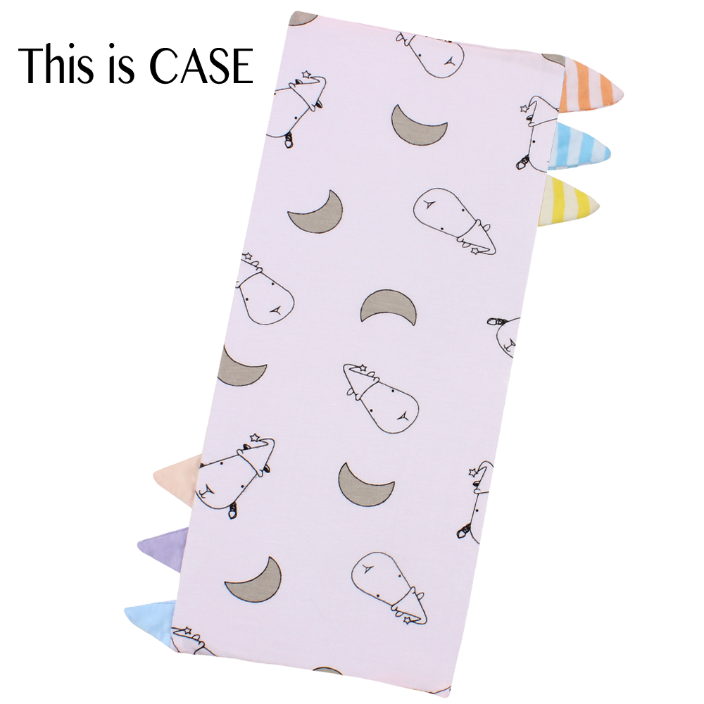 Bed-Time Buddy™ Case Small Moon & Sheepz Pink with Color & Stripe tag - Small