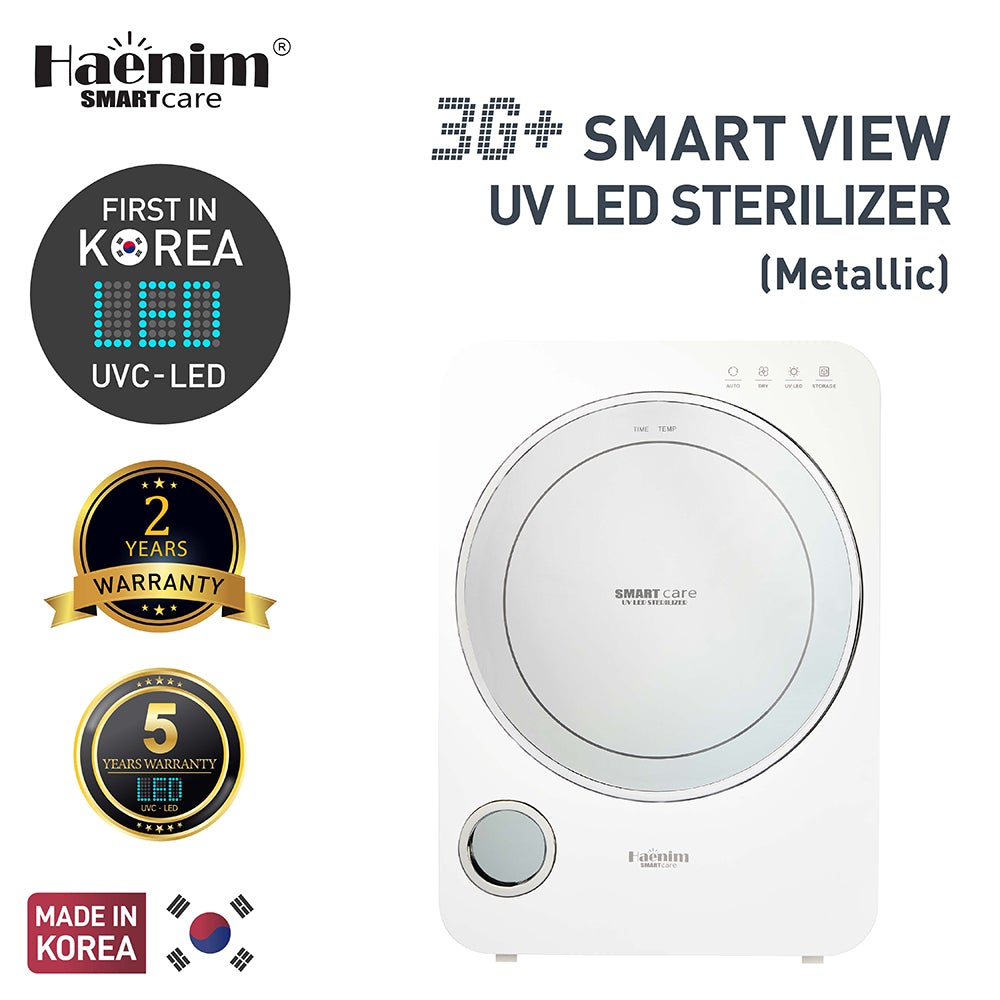 Haenim 3G+ (White Black) Smart View UVC-LED Electric Sterilizer