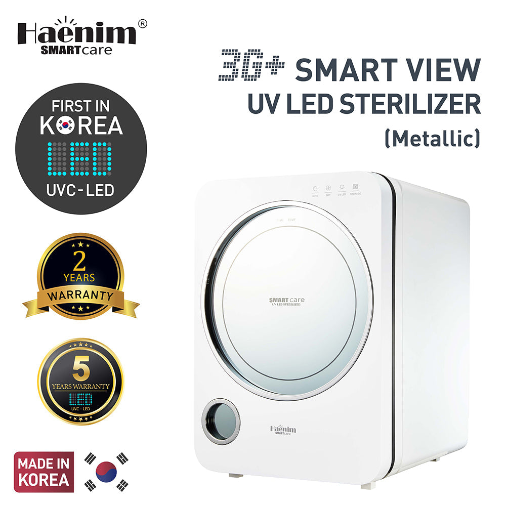 Haenim 3G+ (White Metal) Smart View UVC-LED Electric Sterilizer