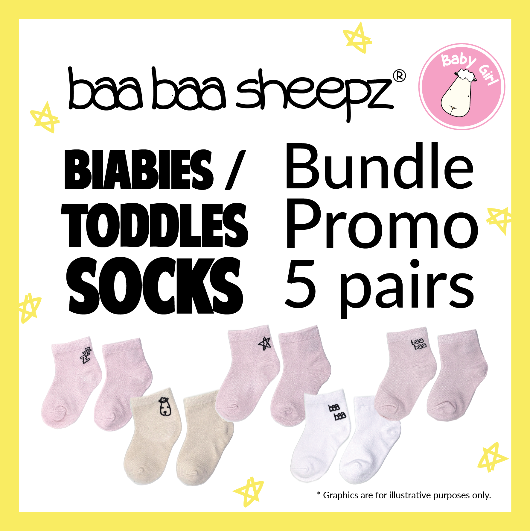 Toddler / Kids Socks Bundle Promo 5 pairs