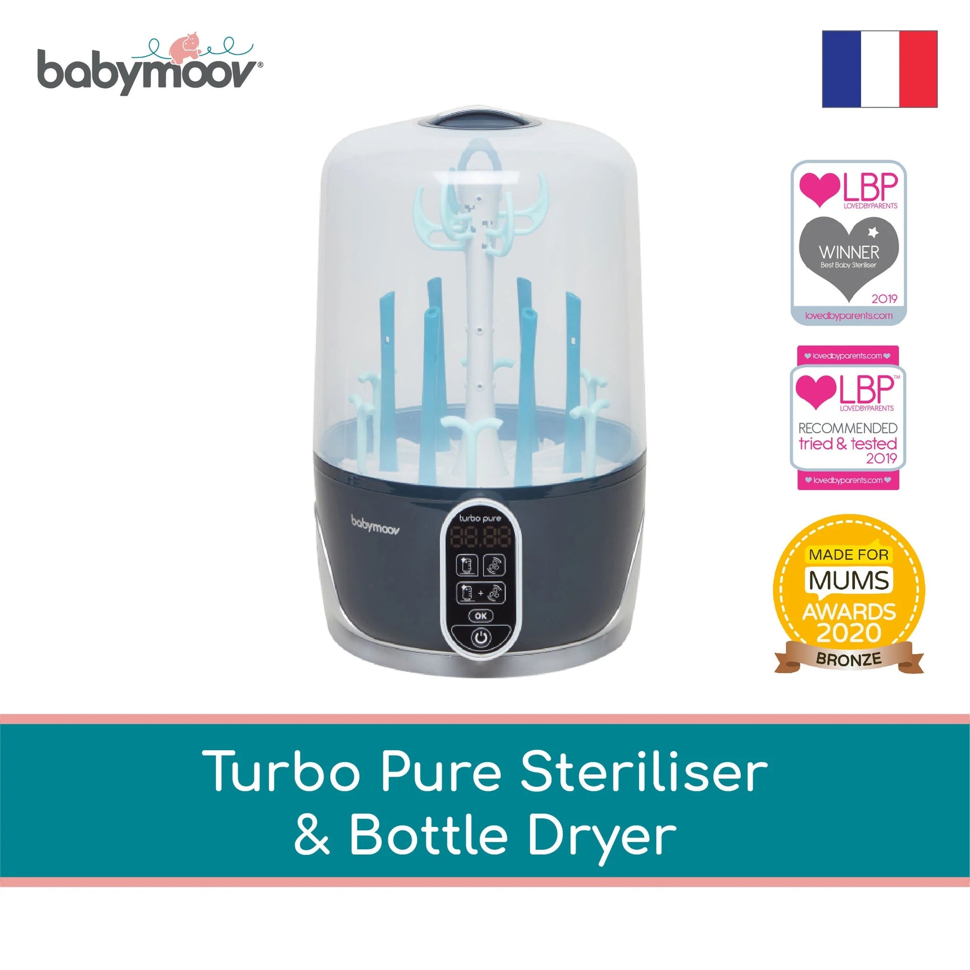 Babymoov turbo pure steriliser 2024 and baby bottle dryer