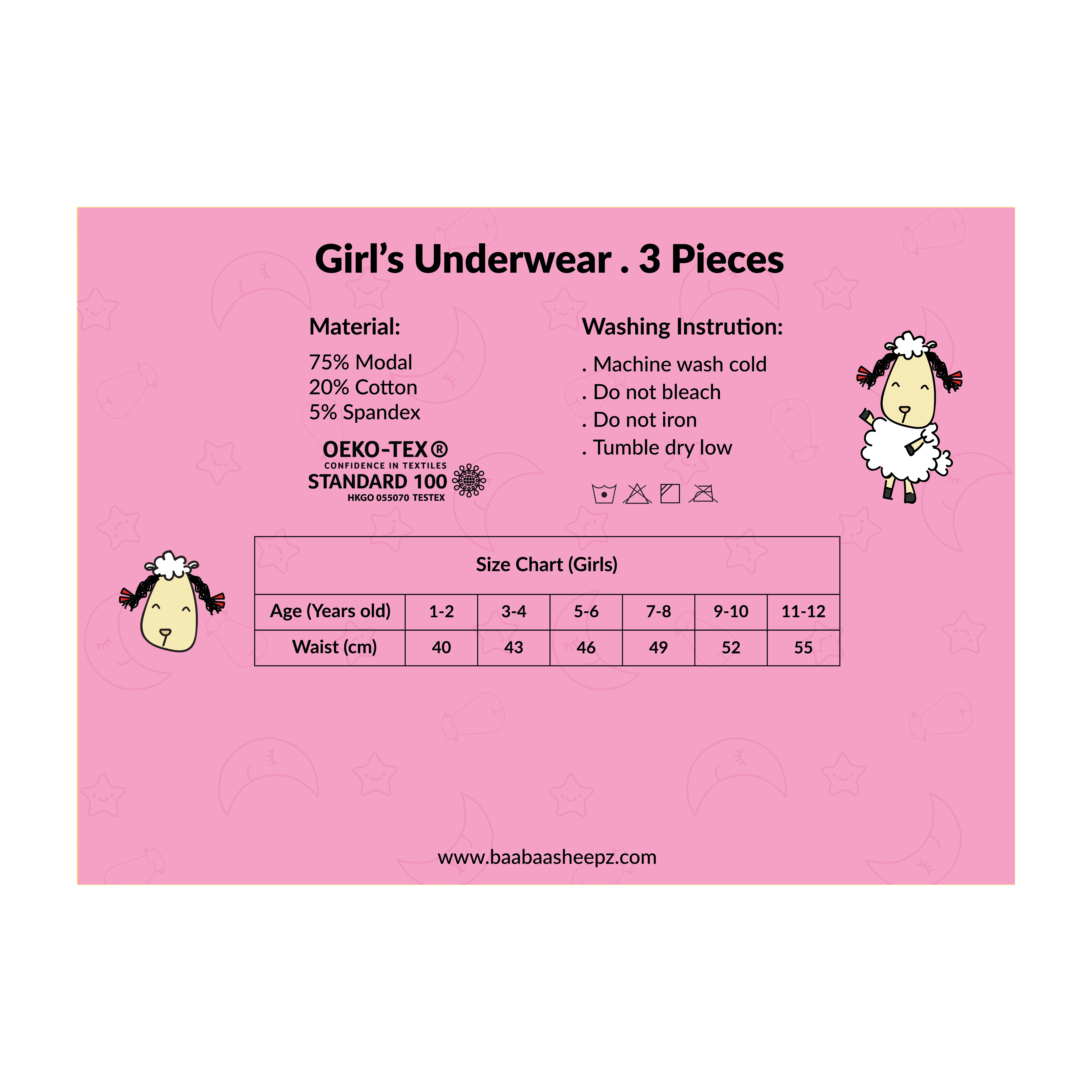 Girls Briefs C002 3 pcs