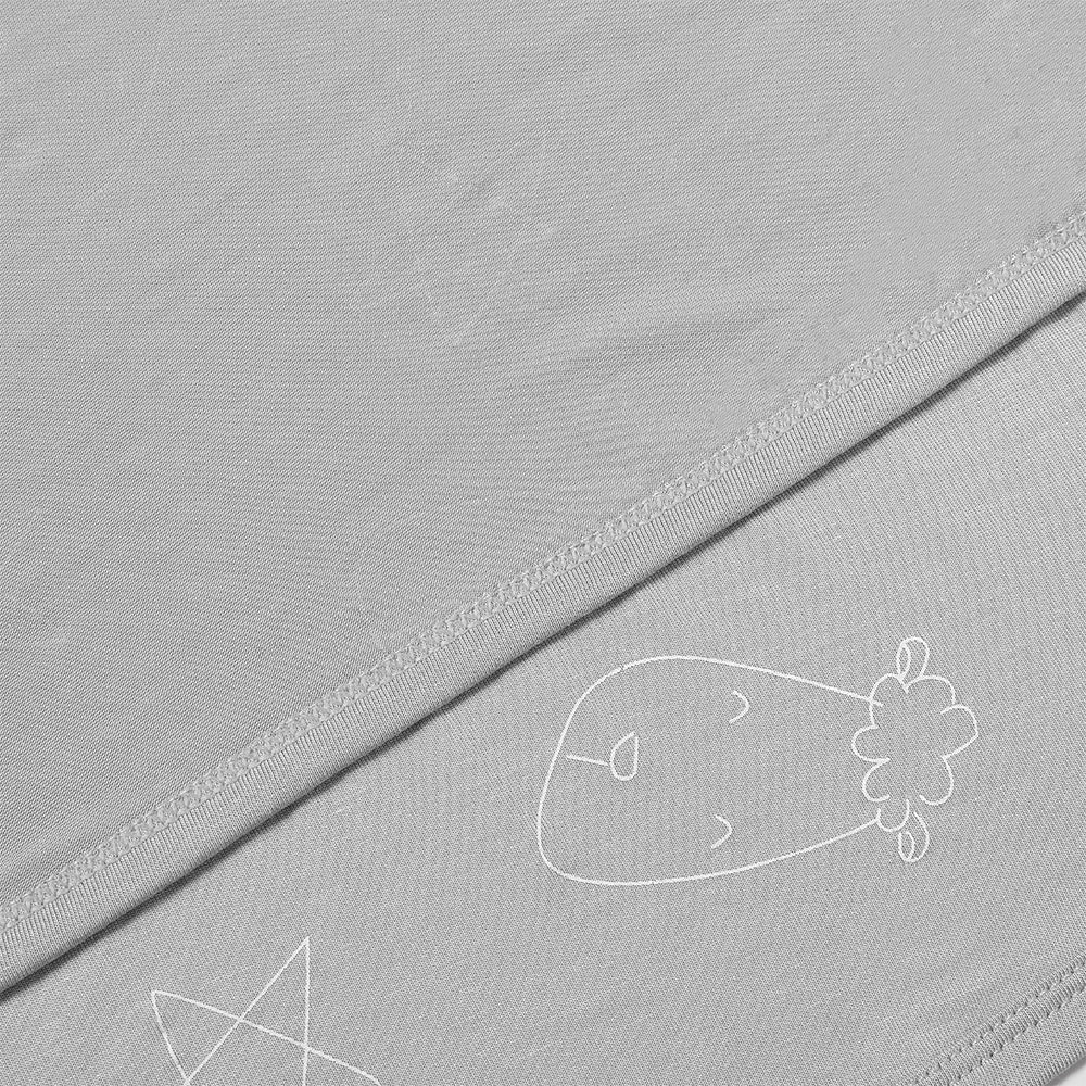 Single Layer Blanket Cute Big Star & Head Grey - 4T