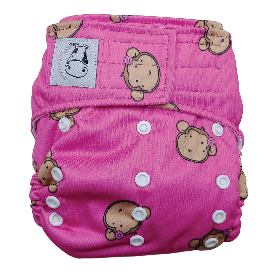 Cloth Diaper One Size Aplix - Lucky Mooky