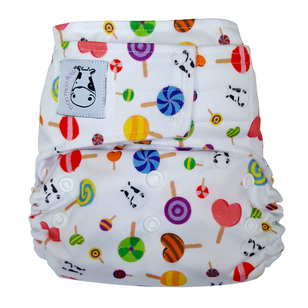 Cloth Diaper One Size Aplix - Lollipop