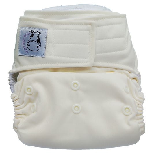Cloth Diaper One Size Aplix - White