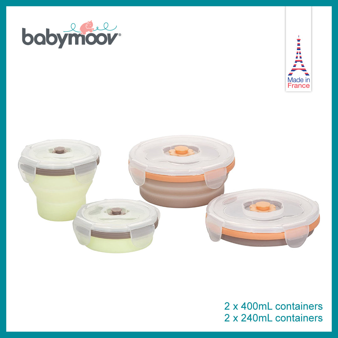 Babymoov Silicone Container Set (2 x 400mL + 2 x 240ml)