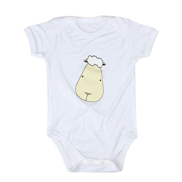 Short Sleeve Onesie Big Face White