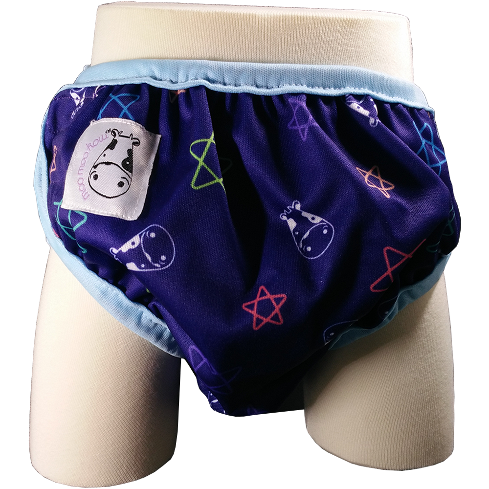 One Size Swim Diaper Color Star with Blue Border