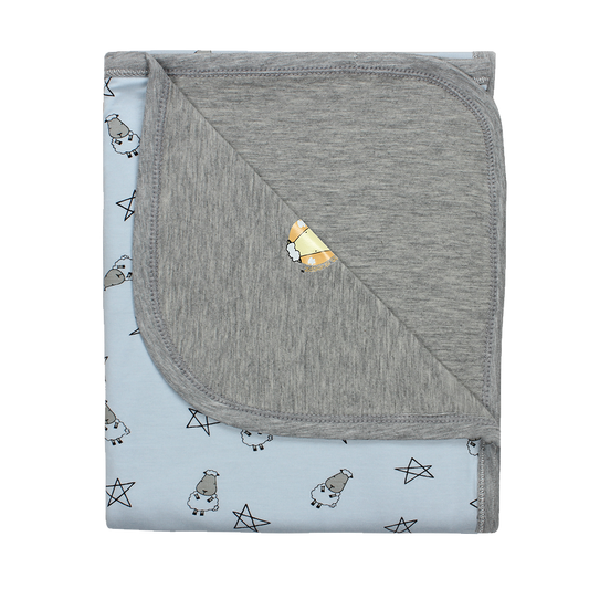 Double Layer Blanket Small Star & Sheepz Blue - 36M