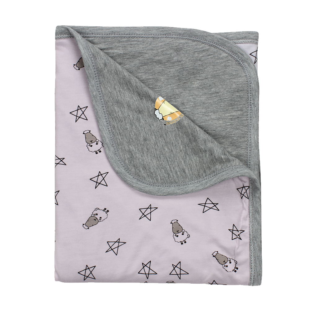 Double Layer Blanket Small Star & Sheepz Pink - 36M