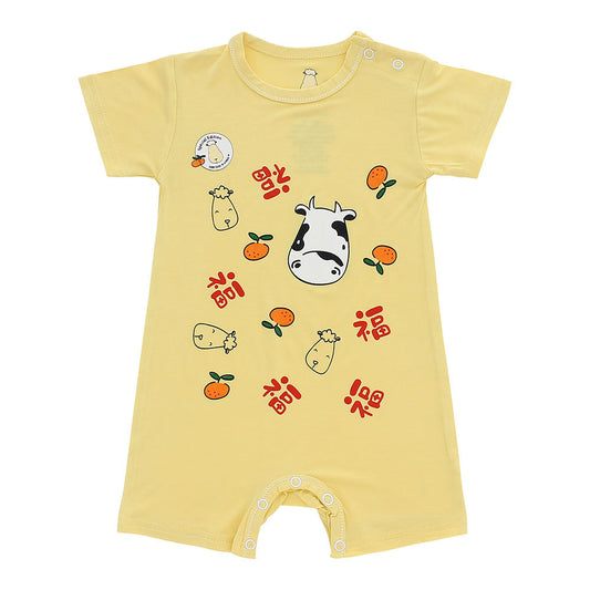 SPECIAL EDITION - Romper Short Sleeve Moo Moo New Year Yellow