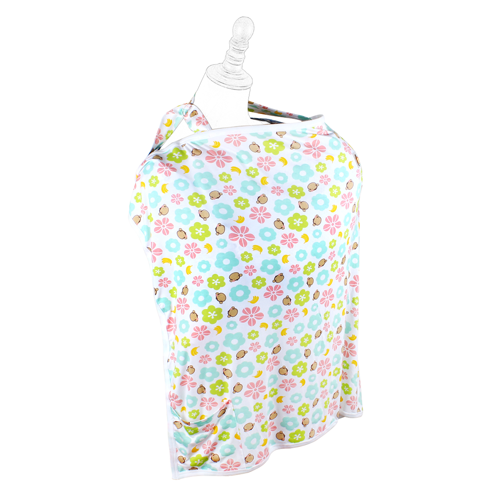 DooDooMooky Bamboo Nursing Cover Apron Type Adjustable size Mooky Flower