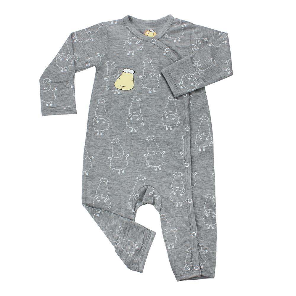 bamboo romper grey