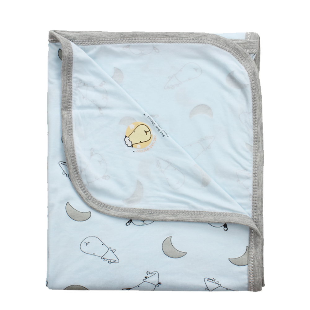 Single Layer Blanket Small Moon & Sheepz Blue - 36M