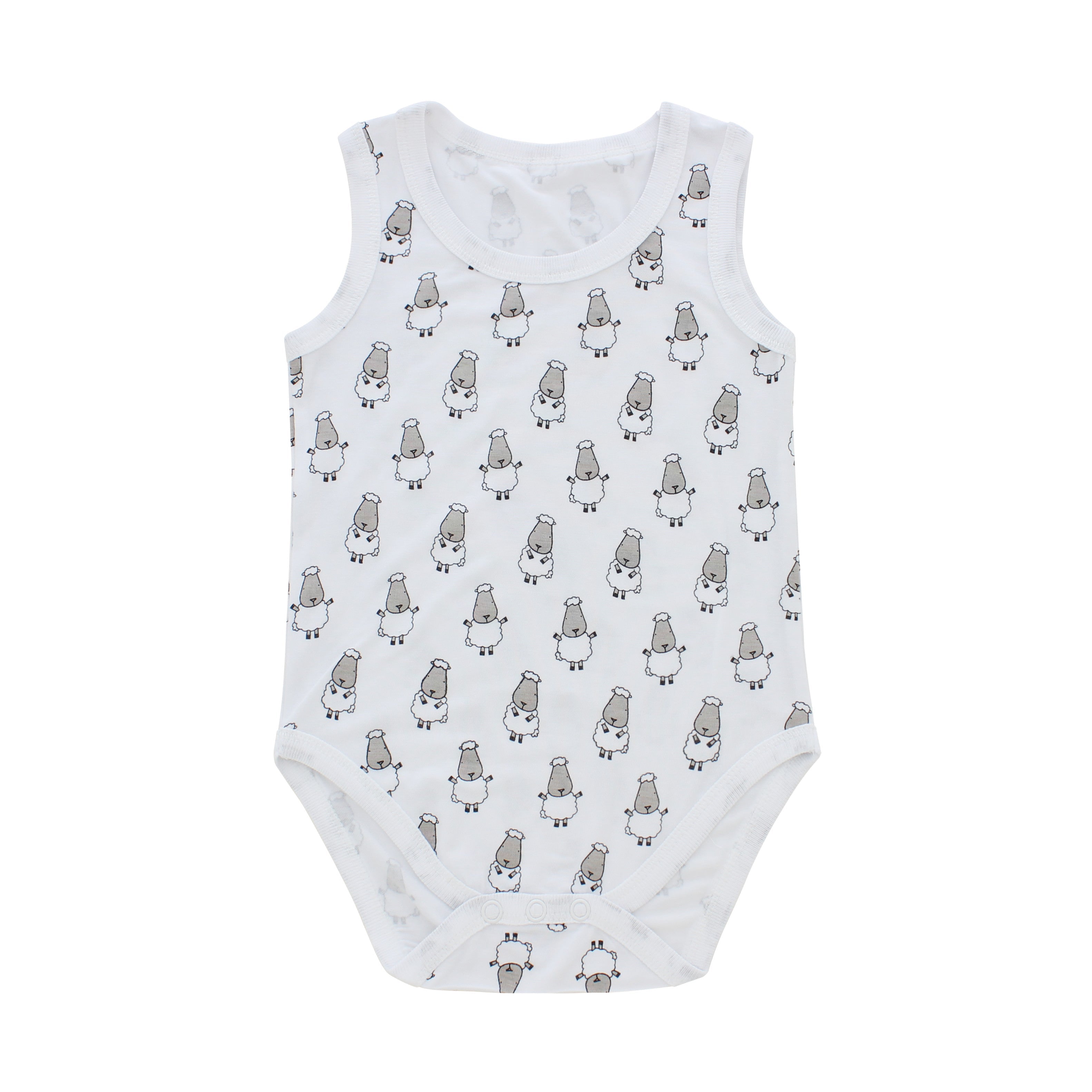 Sleeveless Onesie Small Sheepz White