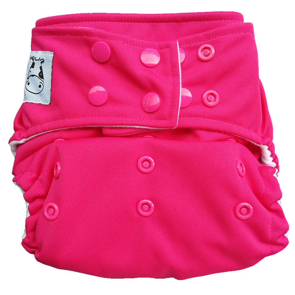 Cloth Diaper One Size Snap - Candy Pink