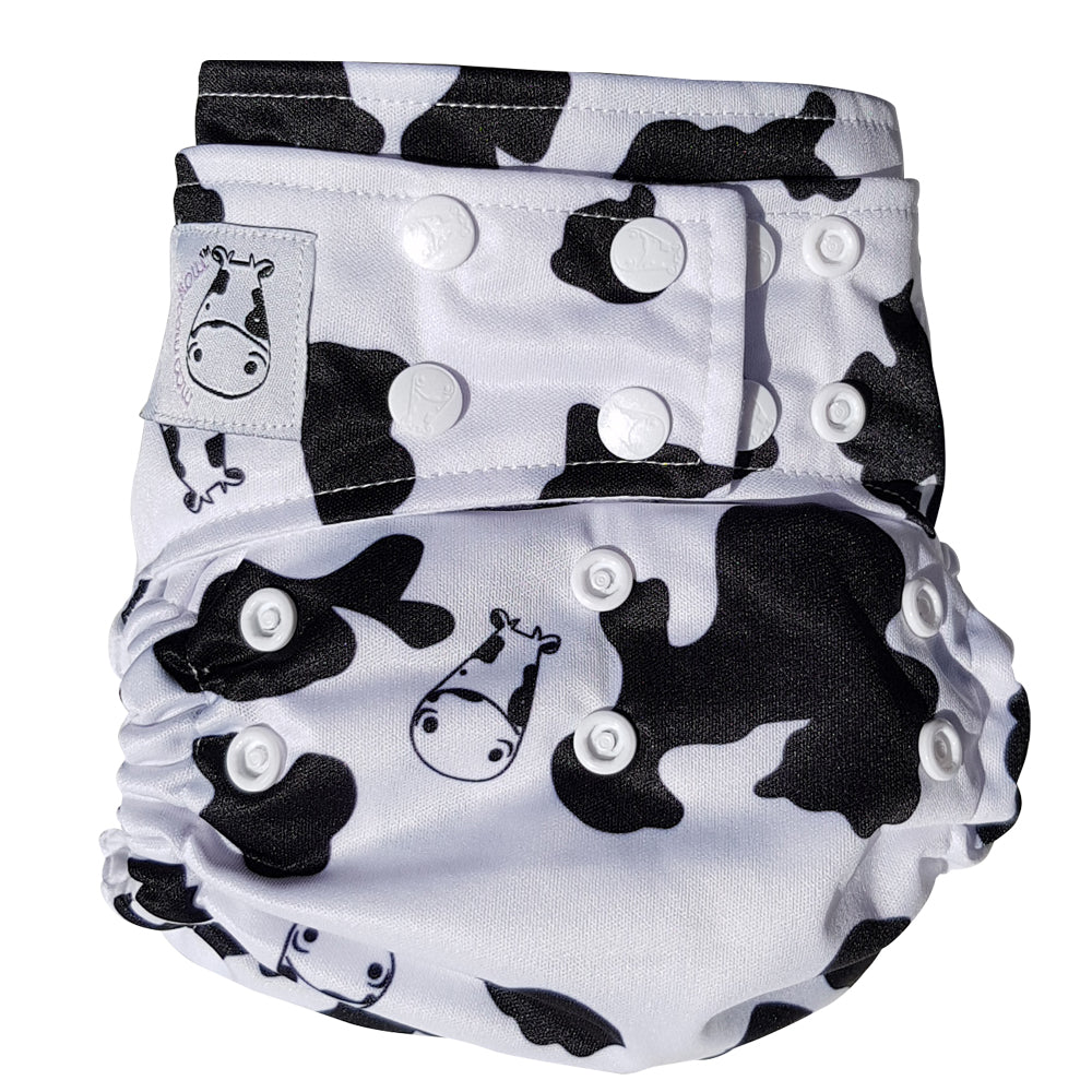 Cloth Diaper One Size Snap - Moo Moo