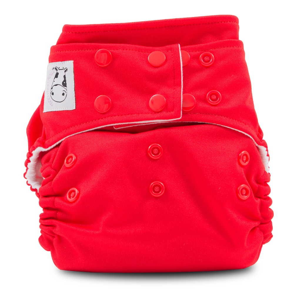 Cloth Diaper One Size Snap - Red