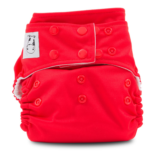 Cloth Diaper One Size Snap - Red