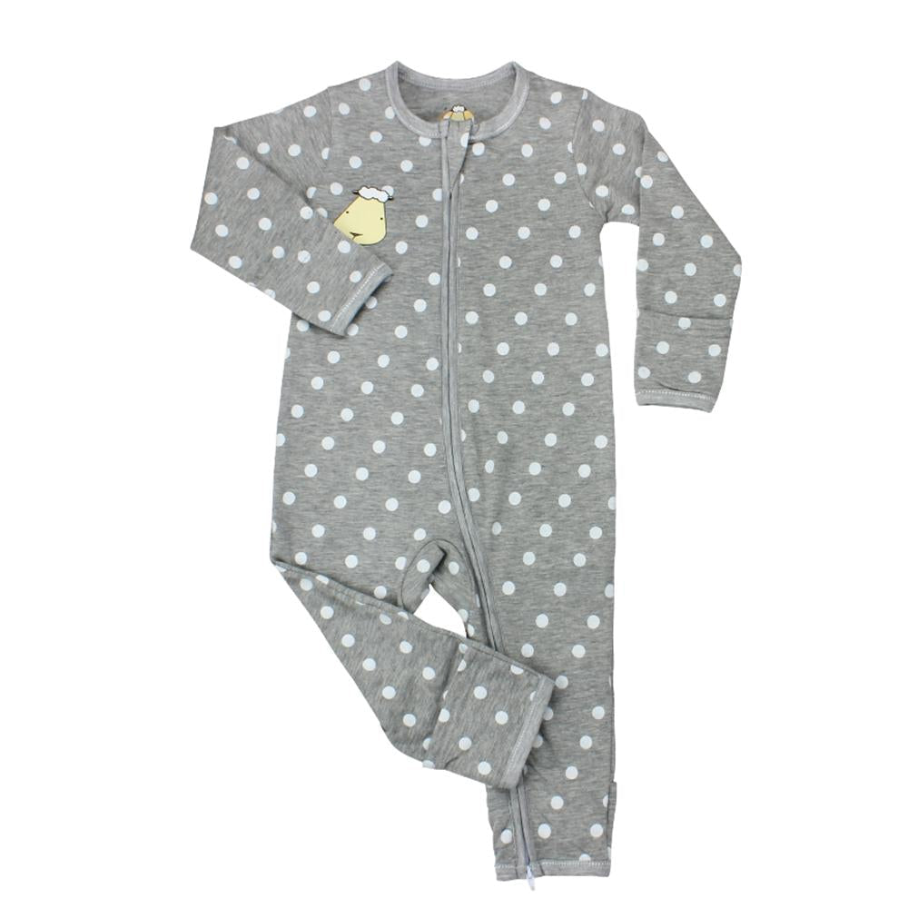 bamboo romper grey